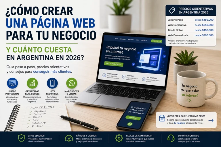 Crear Página Web para Negocio: Precio Argentina 2026